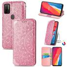 For Ulefone Note 11 Plus Blooming Mandala Embossed Pattern Magnetic Horizontal Flip Leather Case with Holder & Card Slots & Wallet(Pink) - 1