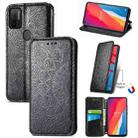 For Ulefone Note 11 Plus Blooming Mandala Embossed Pattern Magnetic Horizontal Flip Leather Case with Holder & Card Slots & Wallet(Black) - 1