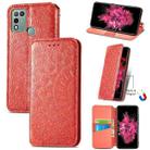 For Infinix Hot 10 Play Blooming Mandala Embossed Pattern Magnetic Horizontal Flip Leather Case with Holder & Card Slots & Wallet(Red) - 1