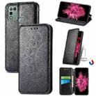 For Infinix Hot 10 Play Blooming Mandala Embossed Pattern Magnetic Horizontal Flip Leather Case with Holder & Card Slots & Wallet(Black) - 1