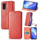 For Blackview A90 Blooming Mandala Embossed Pattern Magnetic Horizontal Flip Leather Case with Holder & Card Slots & Wallet(Red) - 1