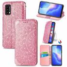 For Blackview A90 Blooming Mandala Embossed Pattern Magnetic Horizontal Flip Leather Case with Holder & Card Slots & Wallet(Pink) - 1