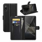 For Sony Xperia Ace II Litchi Texture Horizontal Flip Protective Case with Holder & Card Slots & Wallet(Black) - 1