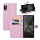 For Sony Xperia Ace II Litchi Texture Horizontal Flip Protective Case with Holder & Card Slots & Wallet(Pink) - 1