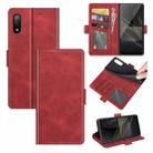 For Sony Xperia Ace II Dual-side Magnetic Buckle Horizontal Flip Leather Case with Holder & Card Slots & Wallet(Red) - 1