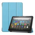 For Amazon Fire HD 8 / HD 8 Plus (2020) ENKAY Custer Texture Horizontal Flip PU+PC Leather Case with Three-folding Holder & Sleep / Wake-up Function(Light Blue) - 1