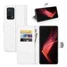 For OPPO K9 Litchi Texture Horizontal Flip Protective Case with Holder & Card Slots & Wallet(White) - 1