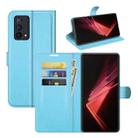 For OPPO K9 Litchi Texture Horizontal Flip Protective Case with Holder & Card Slots & Wallet(Blue) - 1