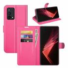 For OPPO K9 Litchi Texture Horizontal Flip Protective Case with Holder & Card Slots & Wallet(Rose Red) - 1