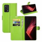 For OPPO K9 Litchi Texture Horizontal Flip Protective Case with Holder & Card Slots & Wallet(Green) - 1