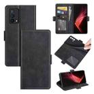 For OPPO K9 Dual-side Magnetic Buckle Horizontal Flip Leather Case with Holder & Card Slots & Wallet(Black) - 1