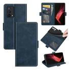 For OPPO K9 Dual-side Magnetic Buckle Horizontal Flip Leather Case with Holder & Card Slots & Wallet(Dark Blue) - 1