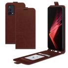 For OPPO K9 R64 Texture Single Vertical Flip Leather Protective Case with Card Slots & Photo Frame(Brown) - 1
