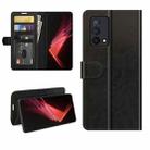 For OPPO K9 R64 Texture Single Horizontal Flip Protective Case with Holder & Card Slots & Wallet& Photo Frame(Black) - 1