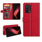 For OPPO K9 R64 Texture Single Horizontal Flip Protective Case with Holder & Card Slots & Wallet& Photo Frame(Red) - 1