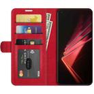 For OPPO K9 R64 Texture Single Horizontal Flip Protective Case with Holder & Card Slots & Wallet& Photo Frame(Red) - 3