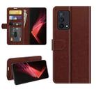 For OPPO K9 R64 Texture Single Horizontal Flip Protective Case with Holder & Card Slots & Wallet& Photo Frame(Brown) - 1
