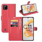 For OPPO Realme C11 2021 Litchi Texture Horizontal Flip Protective Case with Holder & Card Slots & Wallet(Red) - 1