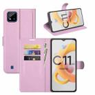 For OPPO Realme C11 2021 Litchi Texture Horizontal Flip Protective Case with Holder & Card Slots & Wallet(Pink) - 1