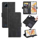 For OPPO Realme C11 2021 Dual-side Magnetic Buckle Horizontal Flip Leather Case with Holder & Card Slots & Wallet(Black) - 1