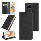 For OPPO Realme C11 2021 Retro-skin Business Magnetic Suction Leather Case with Holder & Card Slots & Wallet(Black) - 1