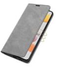 For OPPO Realme C11 2021 Retro-skin Business Magnetic Suction Leather Case with Holder & Card Slots & Wallet(Grey) - 5