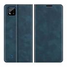 For OPPO Realme C11 2021 Retro-skin Business Magnetic Suction Leather Case with Holder & Card Slots & Wallet(Dark Blue) - 2