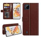 For OPPO Realme C11 2021 R64 Texture Single Horizontal Flip Protective Case with Holder & Card Slots & Wallet& Photo Frame(Brown) - 1