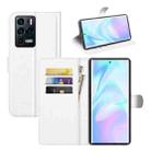 For ZTE Axon 30 Ultra 5G Litchi Texture Horizontal Flip Protective Case with Holder & Card Slots & Wallet(White) - 1