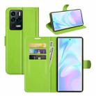 For ZTE Axon 30 Ultra 5G Litchi Texture Horizontal Flip Protective Case with Holder & Card Slots & Wallet(Green) - 1