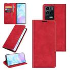 For ZTE Axon 30 Ultra 5G Ultra Retro-skin Business Magnetic Suction Leather Case with Holder & Card Slots & Wallet(Red) - 1