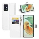 For ZTE Axon 30 Pro 5G Litchi Texture Horizontal Flip Protective Case with Holder & Card Slots & Wallet(White) - 1