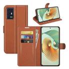 For ZTE Axon 30 Pro 5G Litchi Texture Horizontal Flip Protective Case with Holder & Card Slots & Wallet(Brown) - 1