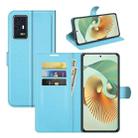 For ZTE Axon 30 Pro 5G Litchi Texture Horizontal Flip Protective Case with Holder & Card Slots & Wallet(Blue) - 1