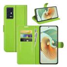 For ZTE Axon 30 Pro 5G Litchi Texture Horizontal Flip Protective Case with Holder & Card Slots & Wallet(Green) - 1