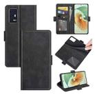 For ZTE Axon 30 Pro 5G Dual-side Magnetic Buckle Horizontal Flip Leather Case with Holder & Card Slots & Wallet(Black) - 1