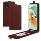 For ZTE Axon 30 Pro 5G R64 Texture Single Vertical Flip Leather Protective Case with Card Slots & Photo Frame(Brown) - 1