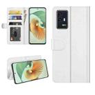 For ZTE Axon 30 Pro 5G R64 Texture Single Horizontal Flip Protective Case with Holder & Card Slots & Wallet& Photo Frame(White) - 1