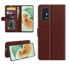 For ZTE Axon 30 Pro 5G R64 Texture Single Horizontal Flip Protective Case with Holder & Card Slots & Wallet& Photo Frame(Brown) - 1