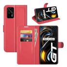 For OPPO Realme GT 5G / Realme Q3 Pro 5G Litchi Texture Horizontal Flip Protective Case with Holder & Card Slots & Wallet(Red) - 1