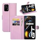 For OPPO Realme GT 5G / Realme Q3 Pro 5G Litchi Texture Horizontal Flip Protective Case with Holder & Card Slots & Wallet(Pink) - 1