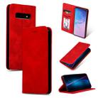 Retro Skin Feel Business Magnetic Horizontal Flip Leather Case for Samsung Galaxy S10(Red) - 1