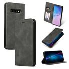 Retro Skin Feel Business Magnetic Horizontal Flip Leather Case for Samsung Galaxy S10(Dark Gray) - 1