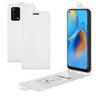 For OPPO Realme GT 5G / Realme Q3 Pro 5G R64 Texture Single Vertical Flip Leather Protective Case with Card Slots & Photo Frame(White) - 1