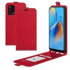 For OPPO Realme GT 5G / Realme Q3 Pro 5G R64 Texture Single Vertical Flip Leather Protective Case with Card Slots & Photo Frame(Red) - 1