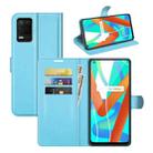 For OPPO Realme V13 5G / Realme 8 5G / Q3i 5G / Q3 5G Litchi Texture Horizontal Flip Protective Case with Holder & Card Slots & Wallet(Blue) - 1