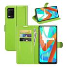 For OPPO Realme V13 5G / Realme 8 5G / Q3i 5G / Q3 5G Litchi Texture Horizontal Flip Protective Case with Holder & Card Slots & Wallet(Green) - 1