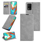 For OPPO Realme V13 5G / Realme 8 5G / Q3i 5G / Q3 5G Retro-skin Business Magnetic Suction Leather Case with Holder & Card Slots & Wallet(Grey) - 1