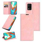 For OPPO Realme V13 5G / Realme 8 5G / Q3i 5G / Q3 5G Retro-skin Business Magnetic Suction Leather Case with Holder & Card Slots & Wallet(Pink) - 1