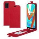 For OPPO Realme V13 5G / Realme 8 5G / Q3i 5G / Q3 5G R64 Texture Single Vertical Flip Leather Protective Case with Card Slots & Photo Frame(Red) - 1